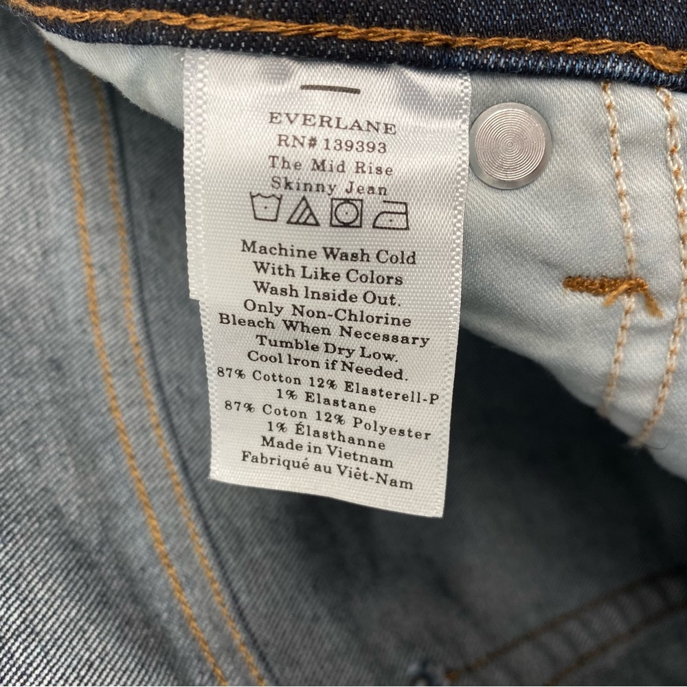 Everlane The Mid Rise Skinny Ankle Jean Size 30 - Picture 7 of 8